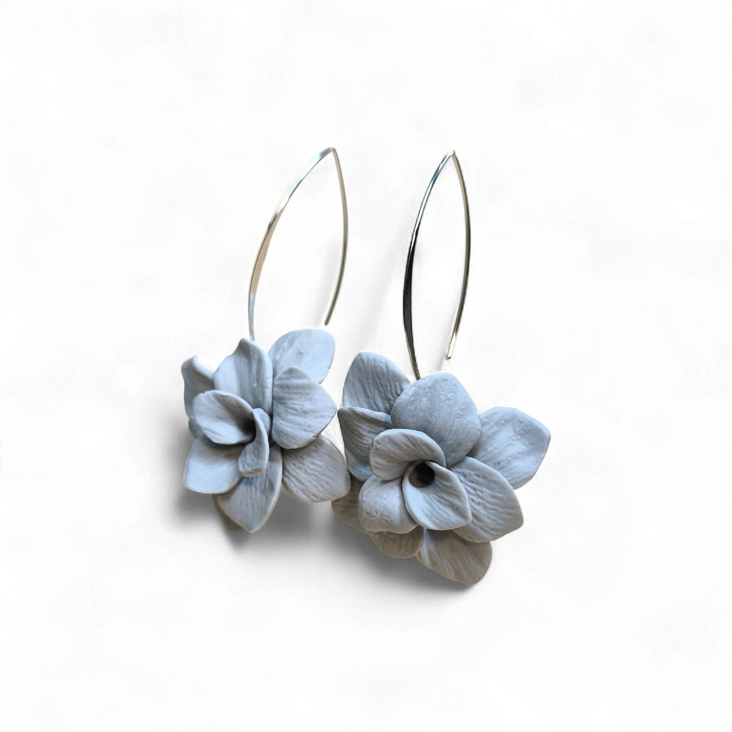 Lightweight Velvet Poppy statement earrings inspired by natural petal movement